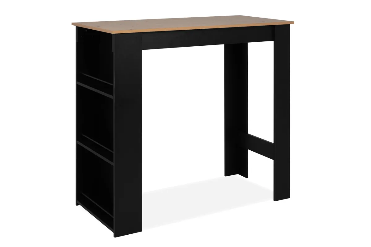 Bartisch - LB ca. 120x60 cm, Artisan Eiche Nachbildung, Schwarz