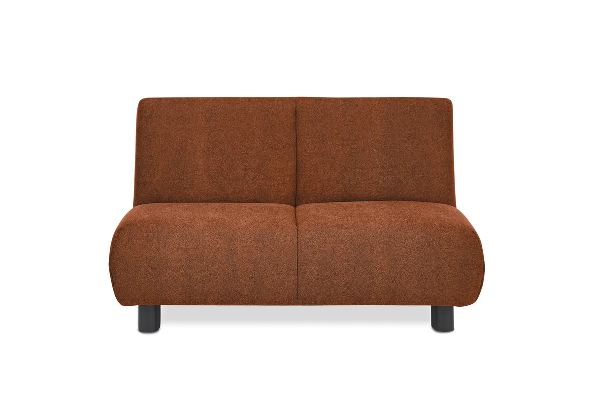  Faltsofa EBBY - 2-Sitzer ohne Armlehne, 140 cm inkl. Schlaffunktion, Stoff, Rot