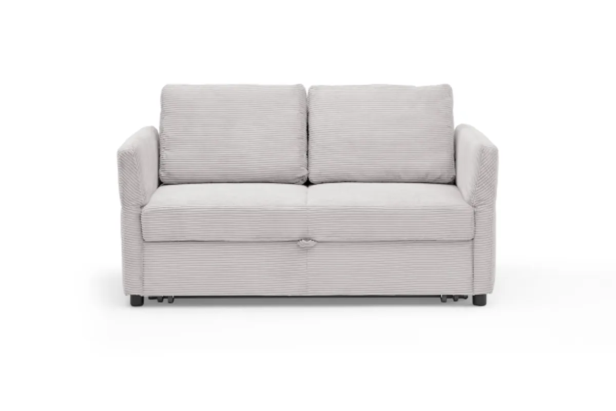 Sofa PRO FLEXX - 2-Sitzer inkl. Schlaffunktion, Stoff, Weiß