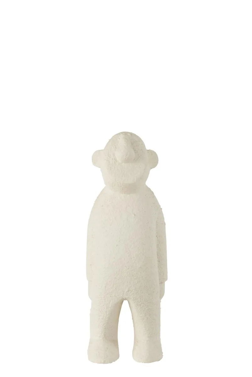 Deko-Figur - Holz, HBT ca. 30x12x12 cm, Cremeweiß