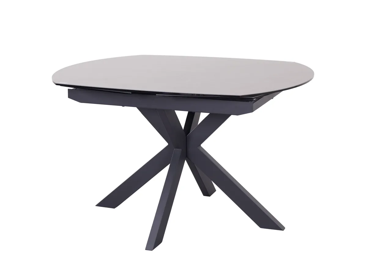 Esstisch MEGGIE - ausziehbar, LB ca. 130x100 cm, Glaskeramik, Grau