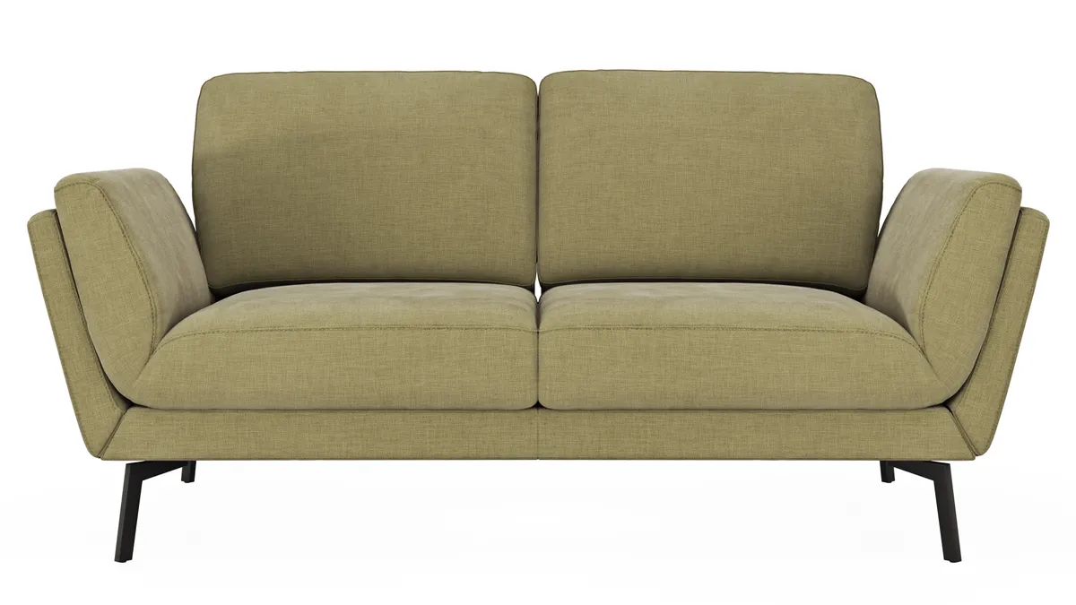 Sofa Tova - 2-Sitzer inkl. Rücken- und Armlehnfunktion, Stoff, Oliv