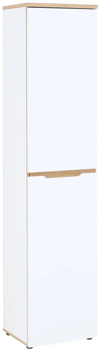 Büroschrank - B ca. 45 cm, Weiß, Artisan Eiche Nachbildung