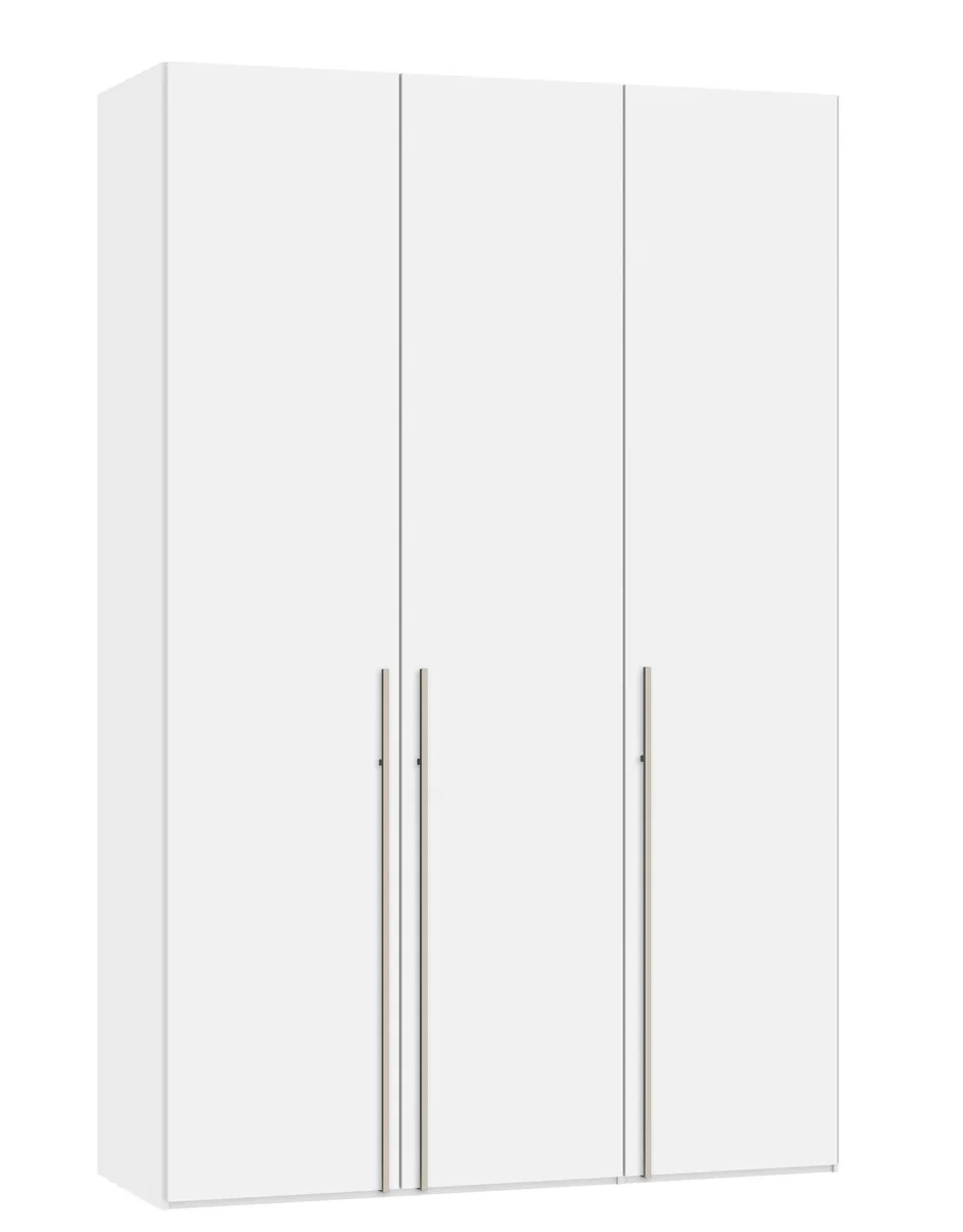 Drehtürenschrank JOIN IT- B ca. 152 cm,  Weiß, Glas, Weiß