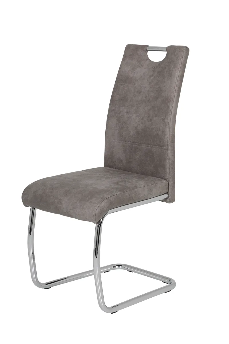 Freischwinger - Stoff, Grau