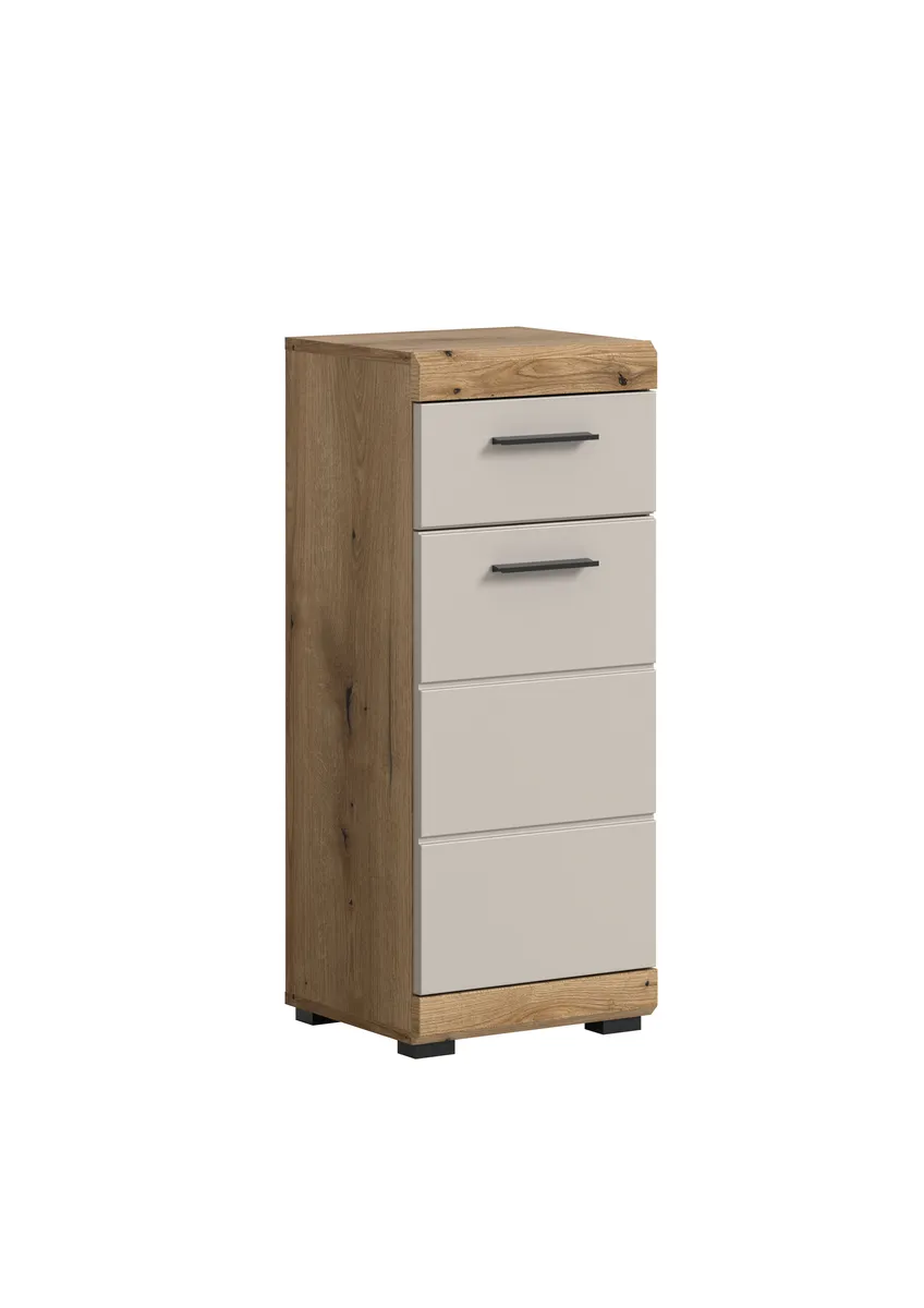 Standschrank - B ca. 37 cm, Evoke Eiche Nachbildung, Kaschmir
