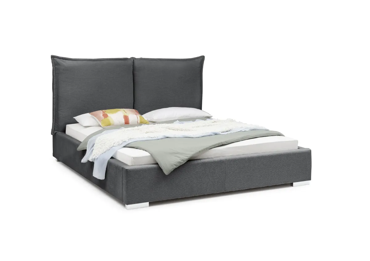 Bettgestell SANDRIN A- Liegefläche ca. 180x200 cm, Stoff, Anthrazit