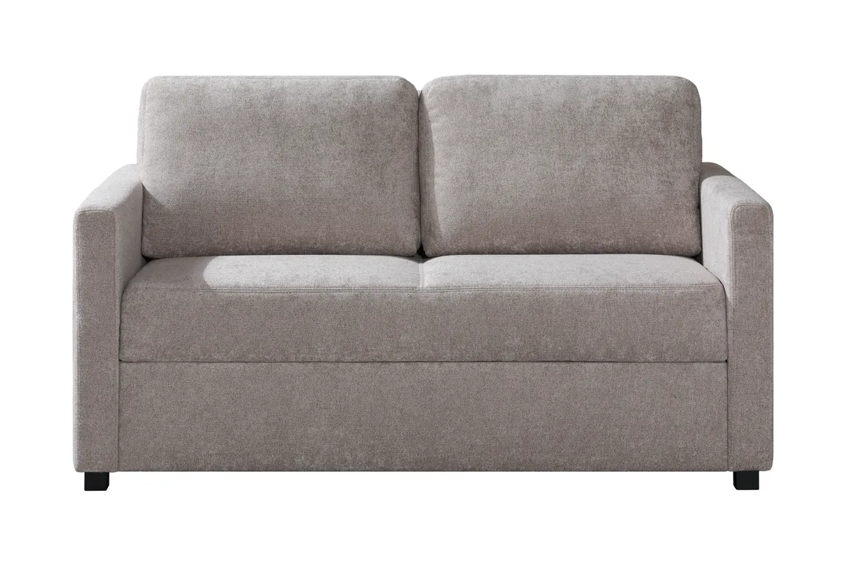 Sofa - 2-Sitzer, Schlaffunktion mit Bettkasten, Stoff, Cappuccino