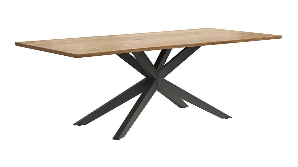 Esstisch Nayara - LB ca. 220x100 cm, Münsterland-Eiche massiv, geölt