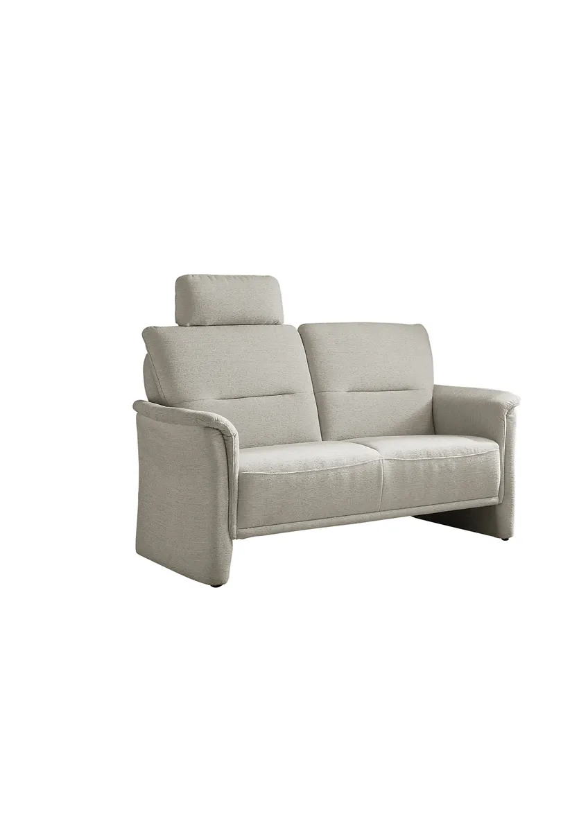 Sofa EM Melach - mit Kopfstütze, 2-Sitzer, Stoff, Natur
