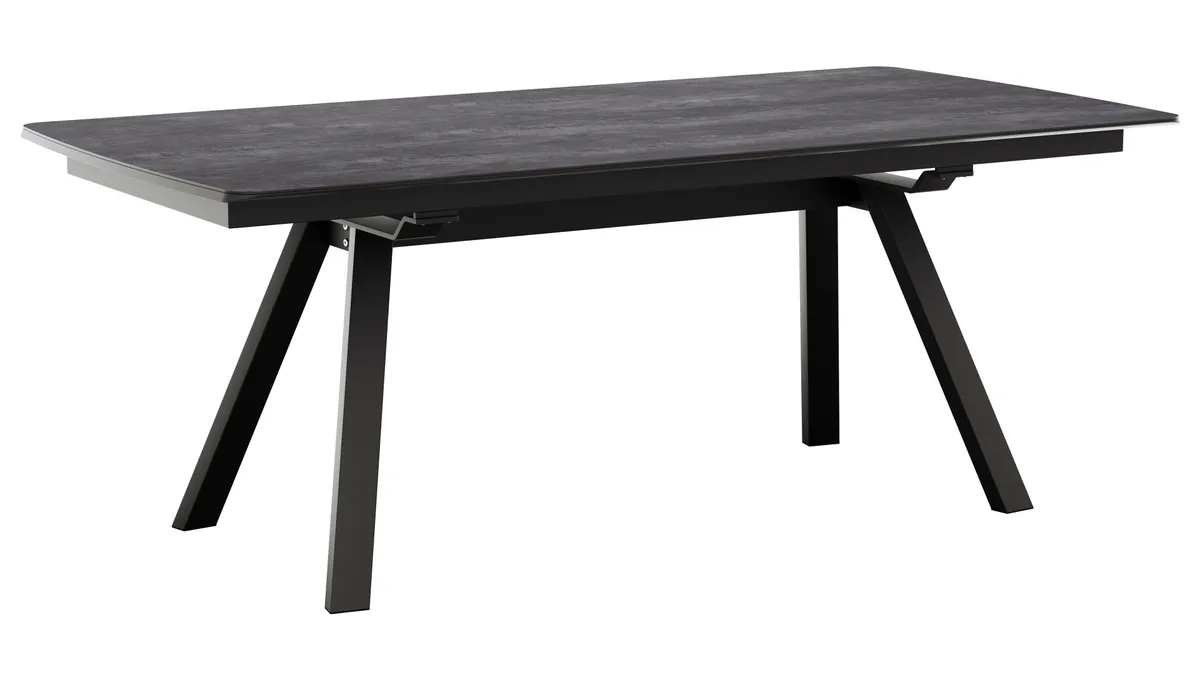 Esstisch Sedana - ausziehbar, LB ca. 200x100cm, Keramik, Schiefergrau