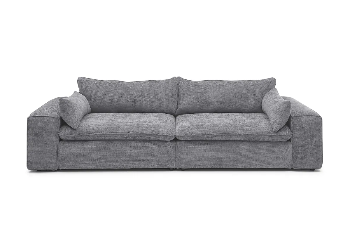 Sofa - 3-Sitzer, Stoff, Grau