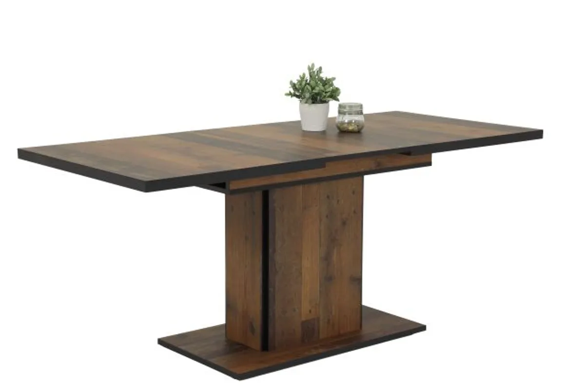 Esstisch - ausziehbar, LB ca. 120x80 cm, Oldwood Nachbildung