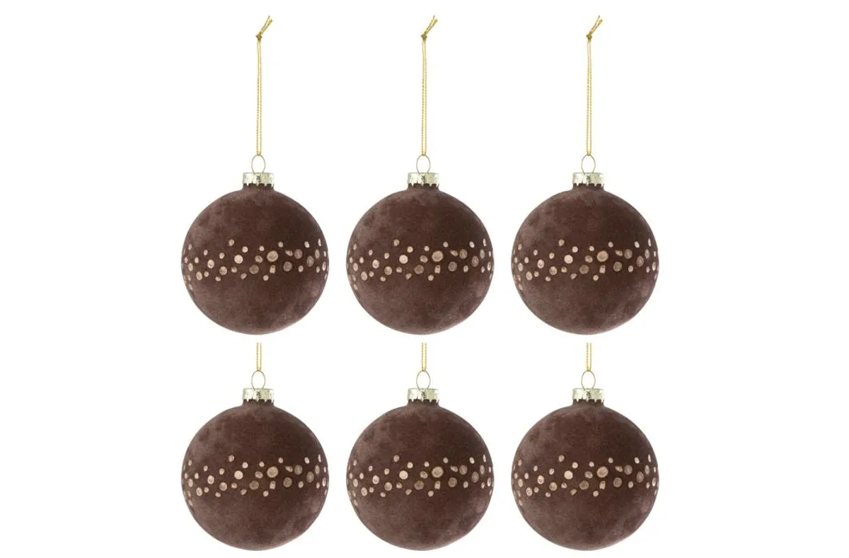 Weihnachtskugel - D ca. 8 cm, Braun