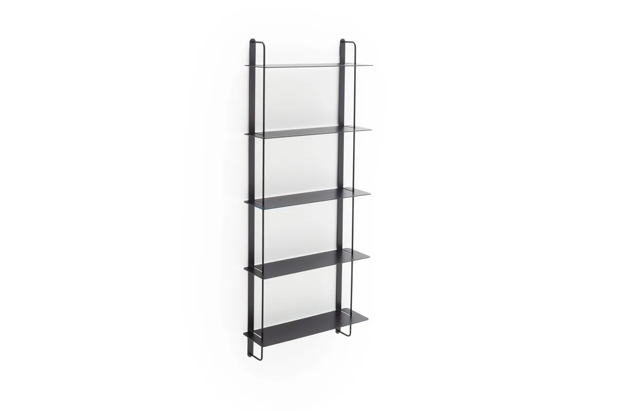 Wandregal Dagny - BHT ca. 60x146x18 cm, Metall, Schwarz