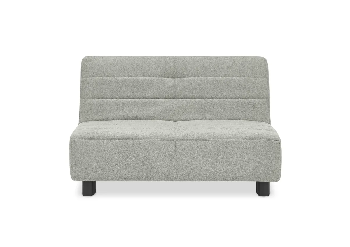  Faltsofa Easy - 2-Sitzer ohne Armlehne, ca. 140 cm inkl. Schlaffunktion, Stoff, Grau