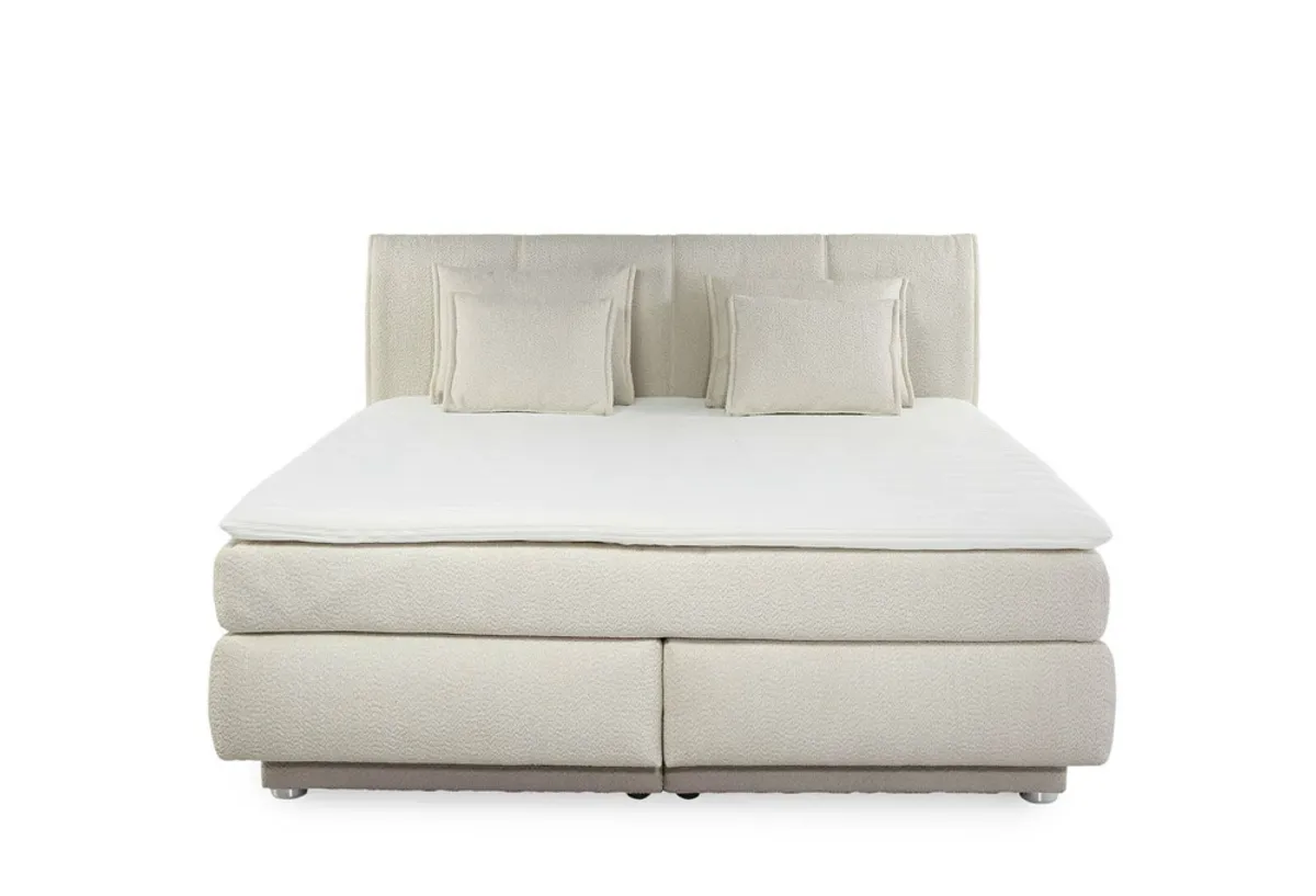 Boxspringbett JILLIAN MIX- Liegefläche ca. 180x200 cm, Stoff, Beige