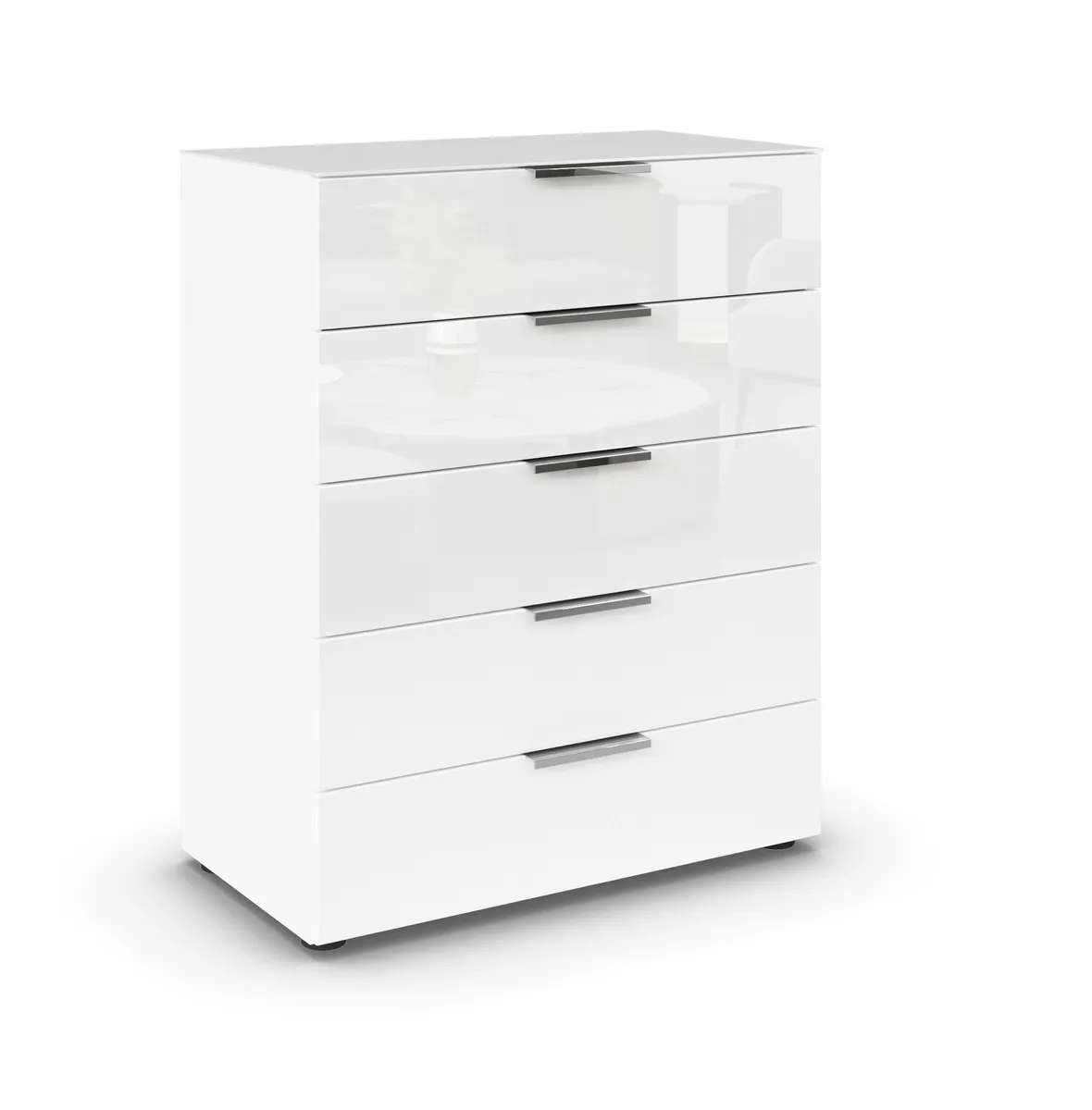 Kommode RIPP- Weiß, Glas, Weiß