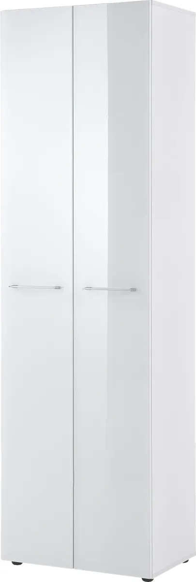 Garderobenschrank GUMA - mit Glasauflage, B ca. 59 cm, Weiß