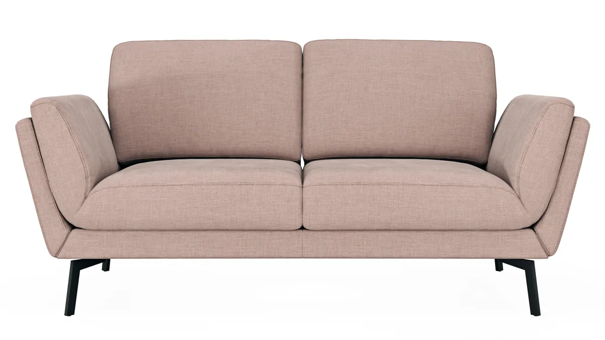 Sofa Tova - 2-Sitzer inkl. Rücken- und Armlehnfunktion, Stoff, Sand