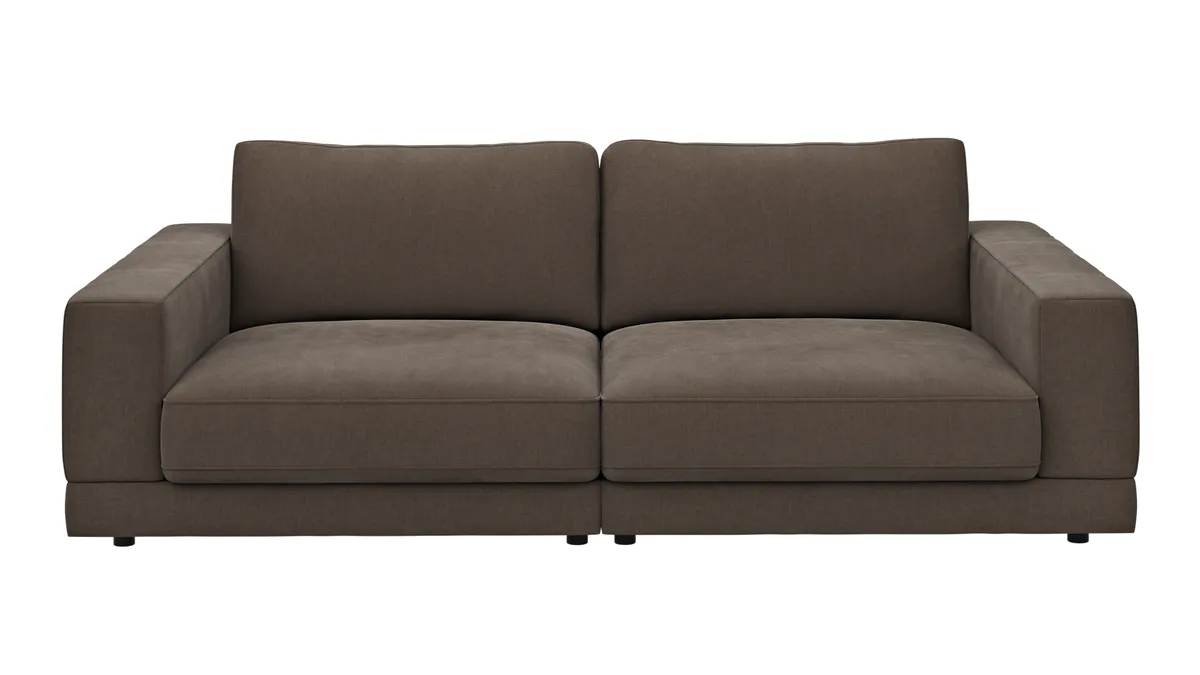 Megasofa Juni Lounge - B ca. 252 cm, Stoff, Mocca