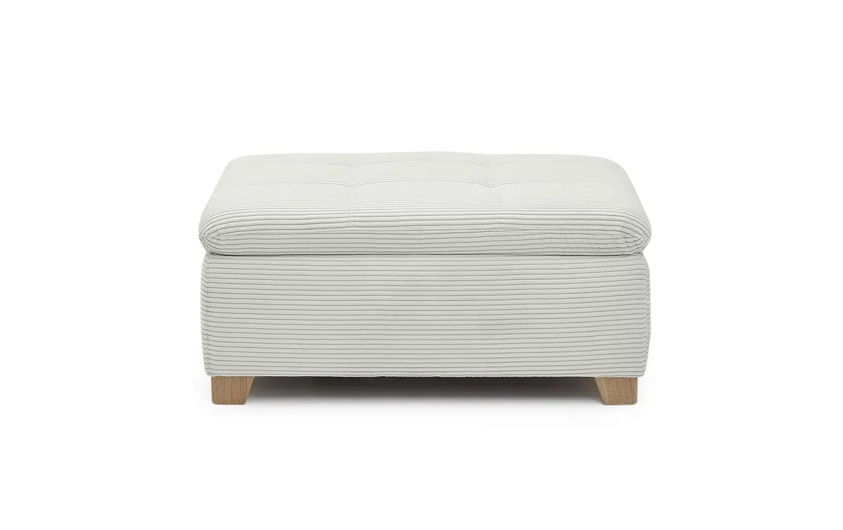 Hocker JAMILA - Stoff, Beige