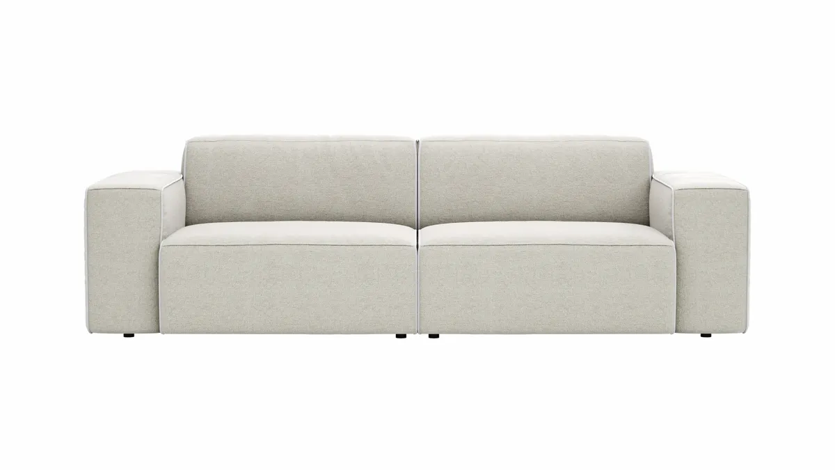 Sofa Elementos - 3-Sitzer, Stoff, Natur