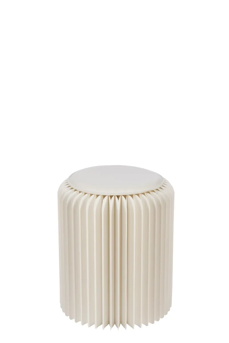 Sitzhocker - DH ca. 36x42 cm, Weiß-Creme