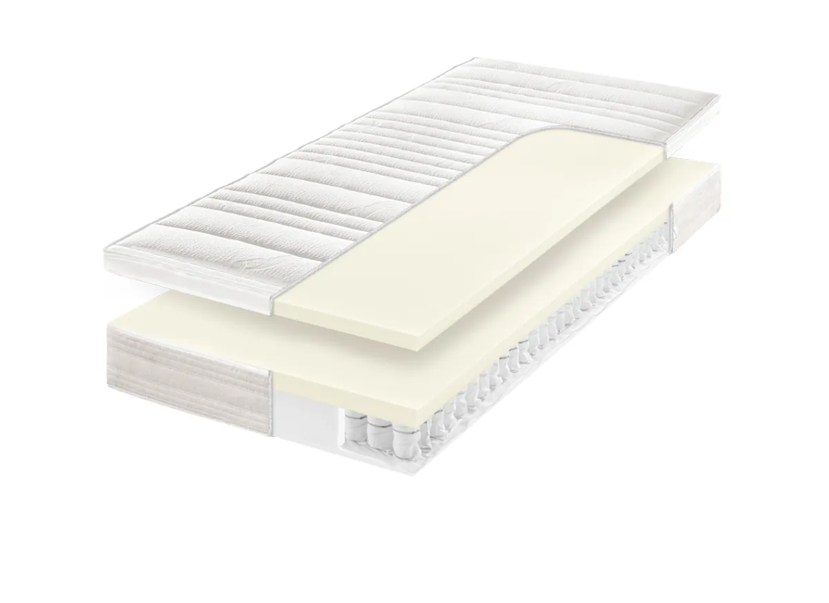 7-Zonen-Tonnentaschenfederkern-Matratze FIANN- Liegefläche ca. 100x200 cm, Fest