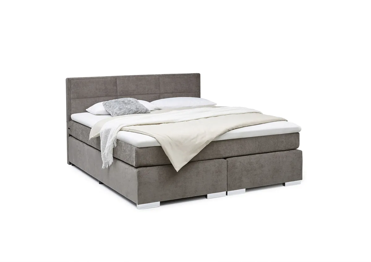 Boxspringbett SIRKO- Liegefläche ca. 180x200 cm, Stoff, Grau