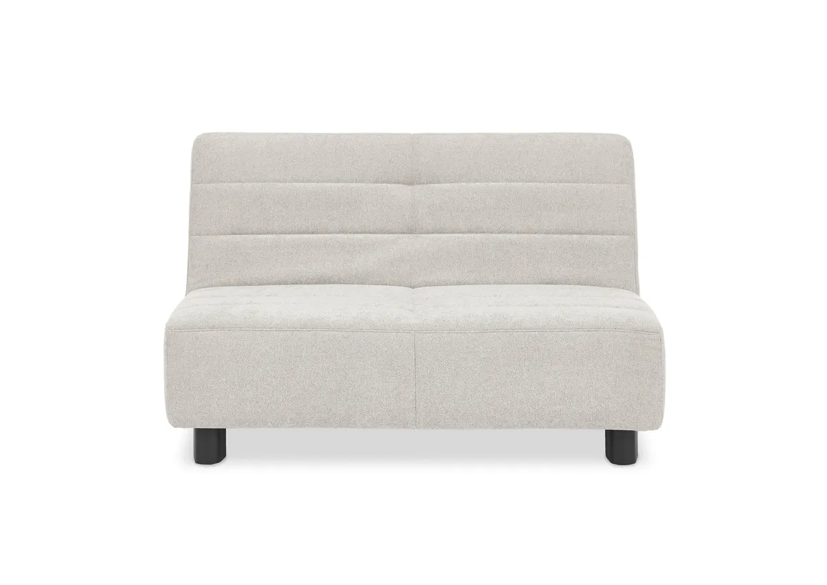  Faltsofa Easy - 2-Sitzer ohne Armlehne, ca. 140 cm inkl. Schlaffunktion, Stoff, Creme