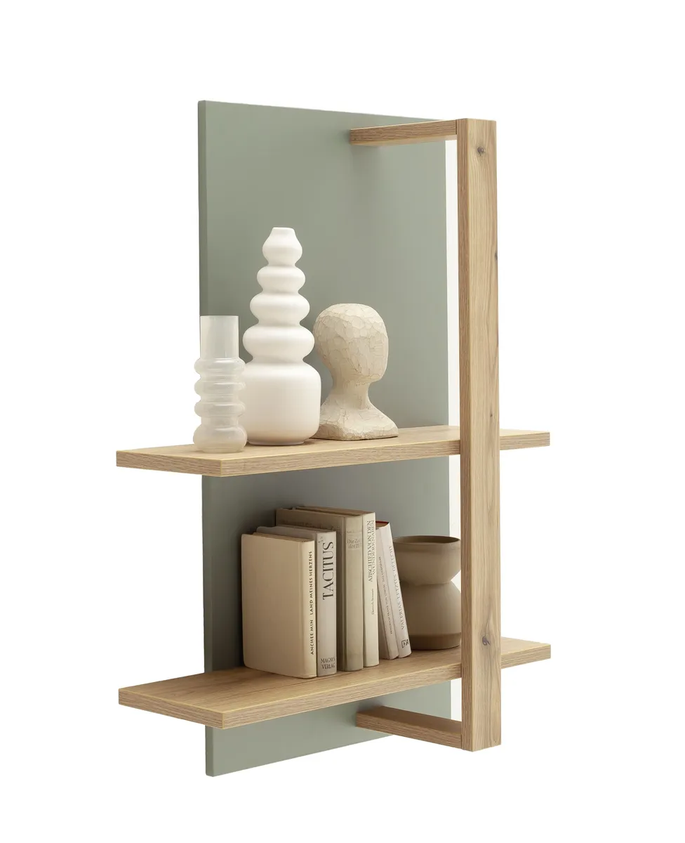 Wandboard - B ca. 65 cm, Salbeigrün, Eiche Evoke Nachbildung