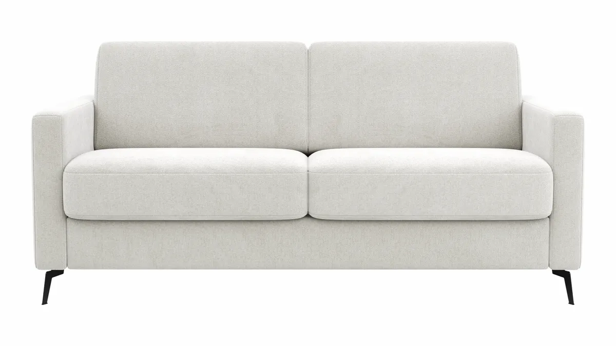 Schlafsofa Laredo - 2,5-Sitzer inkl. Schlaffunktion, Stoff, Offwhite