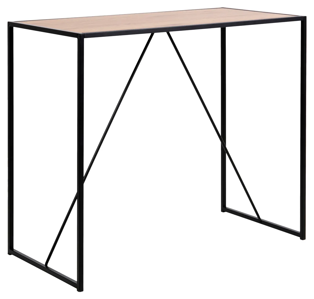 Bartisch - LB ca. 120x60 cm, Wildeiche Nachbildung, Schwarz