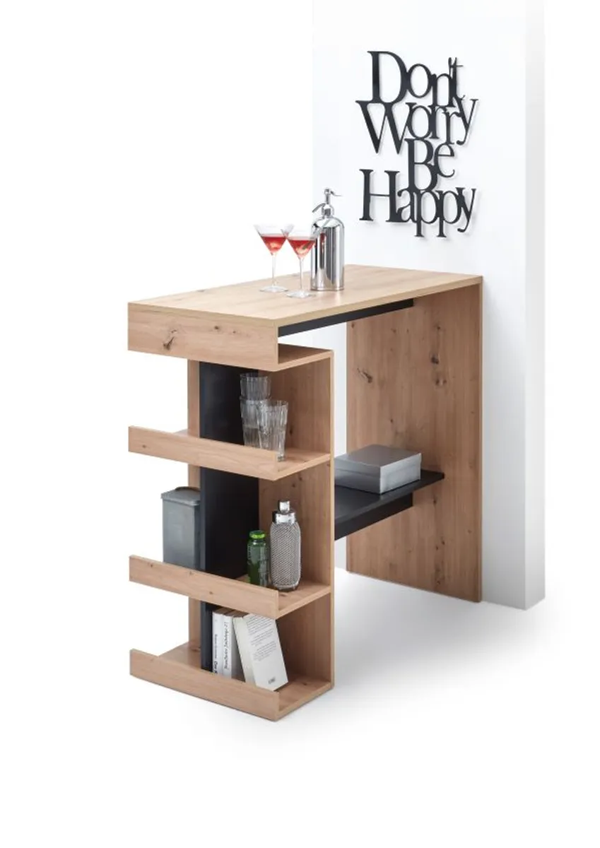 Bartisch - B/H/T ca. 108x103x50 cm, Eiche Dekor 
