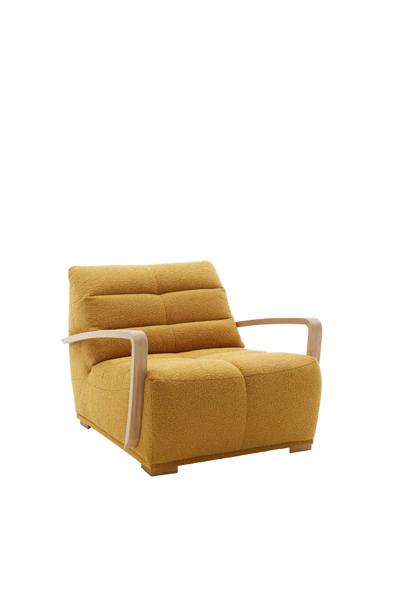 Sofa Coloma - 1-Sitzer, Stoff, Senfgelb