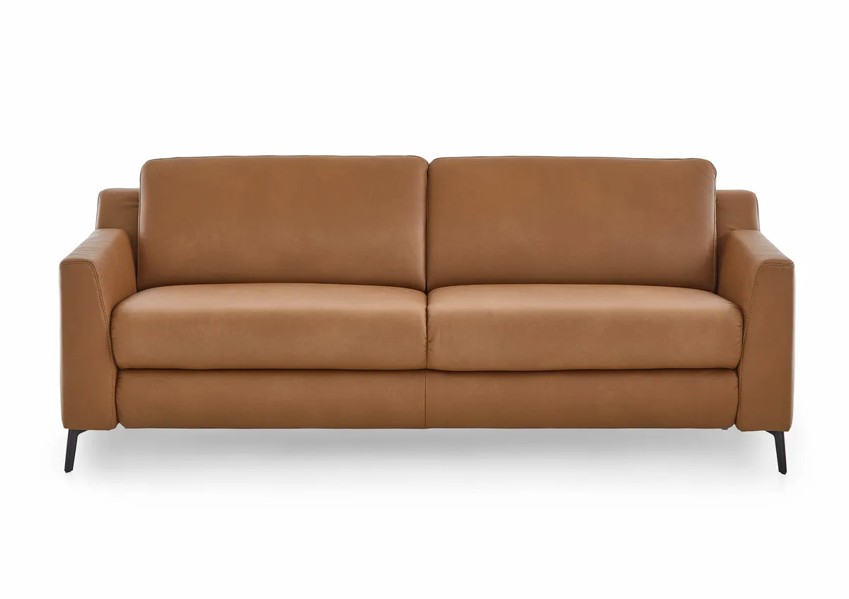 Sofa - 2,5-Sitzer, Leder, Braun