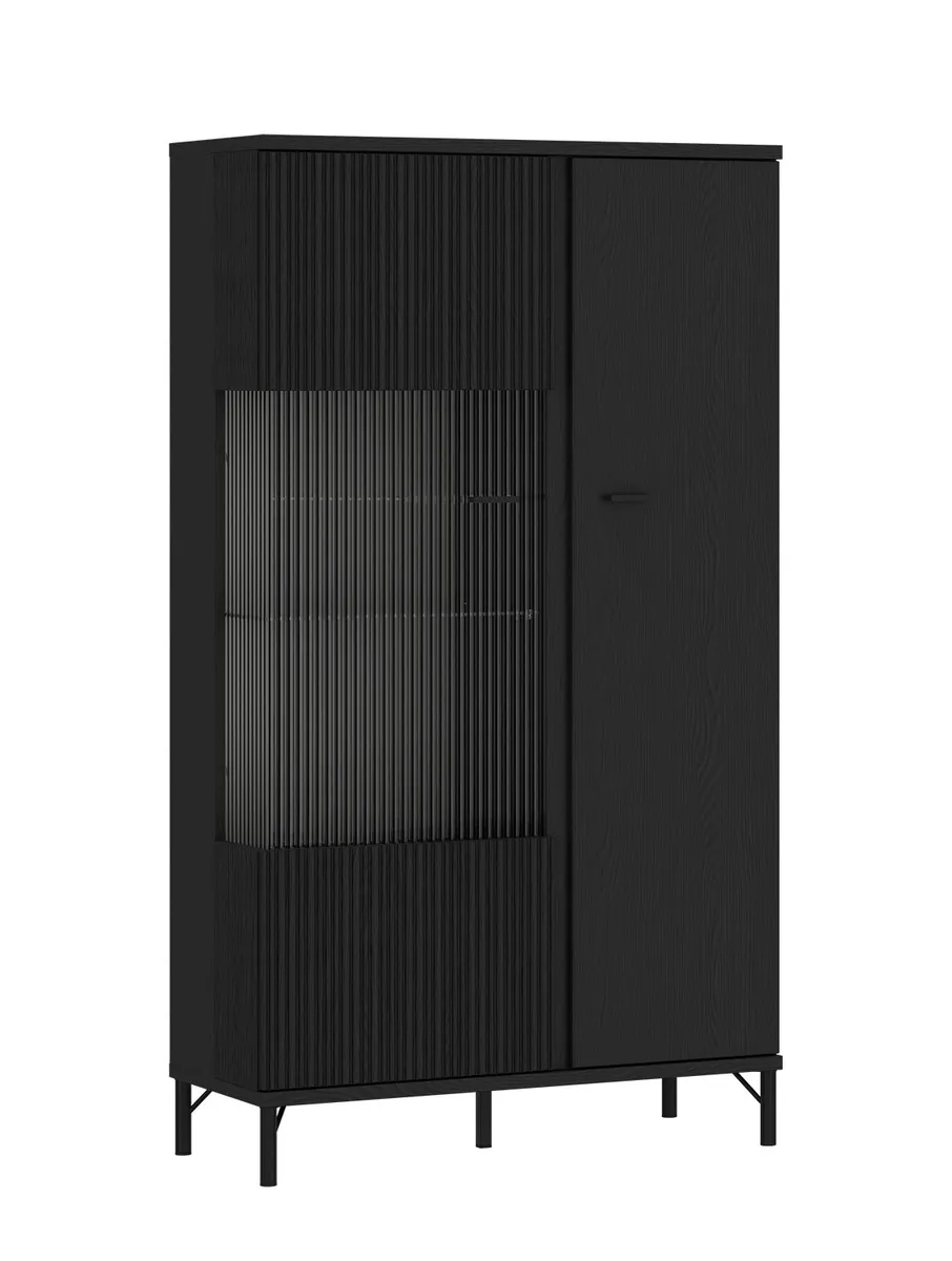Vitrine - B ca. 87 cm, Schwarz