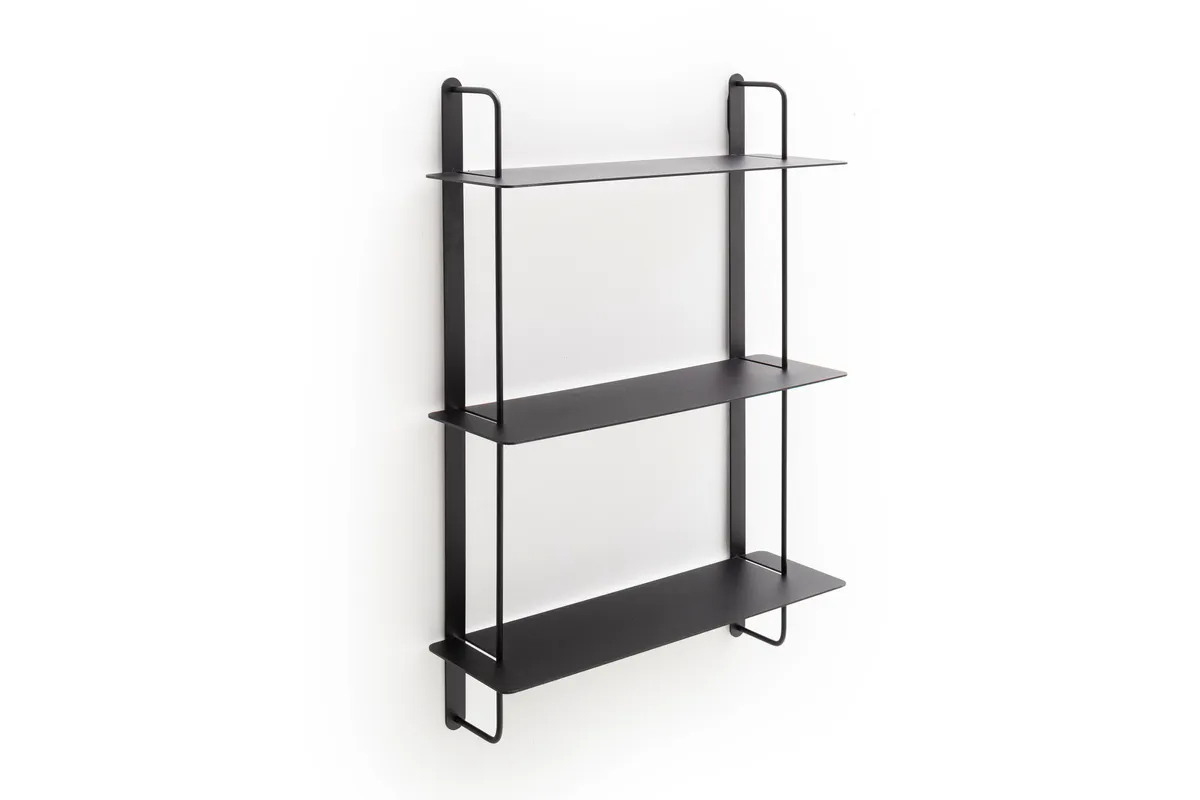 Wandregal Dagny - BHT ca. 60x85x18 cm, Metall, Schwarz