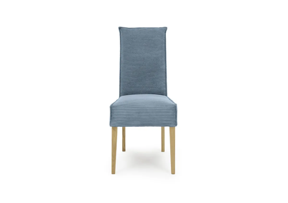 Stuhl SITTING TOGETHER_K- Stoff, Blau, Eiche, Natur