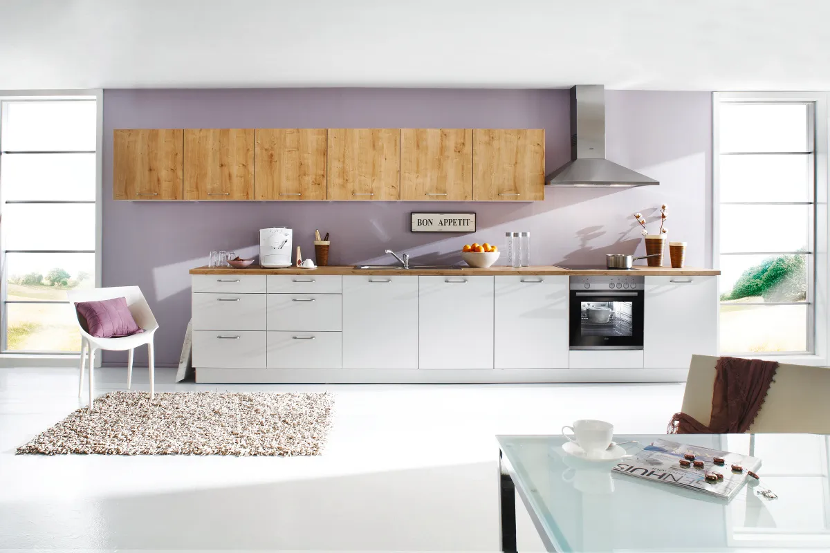 Küchenzeilen 40.100 4 425, Uni weiß