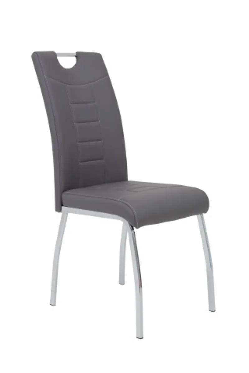 Stuhl- Kunstleder, Grau