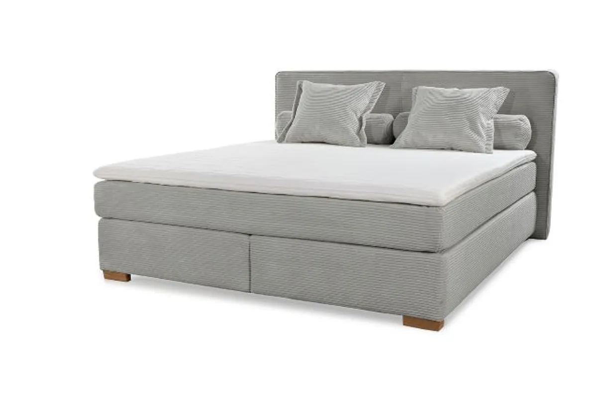 Boxspringbett- Liegefläche ca. 180x200 cm, Stoff, Beige