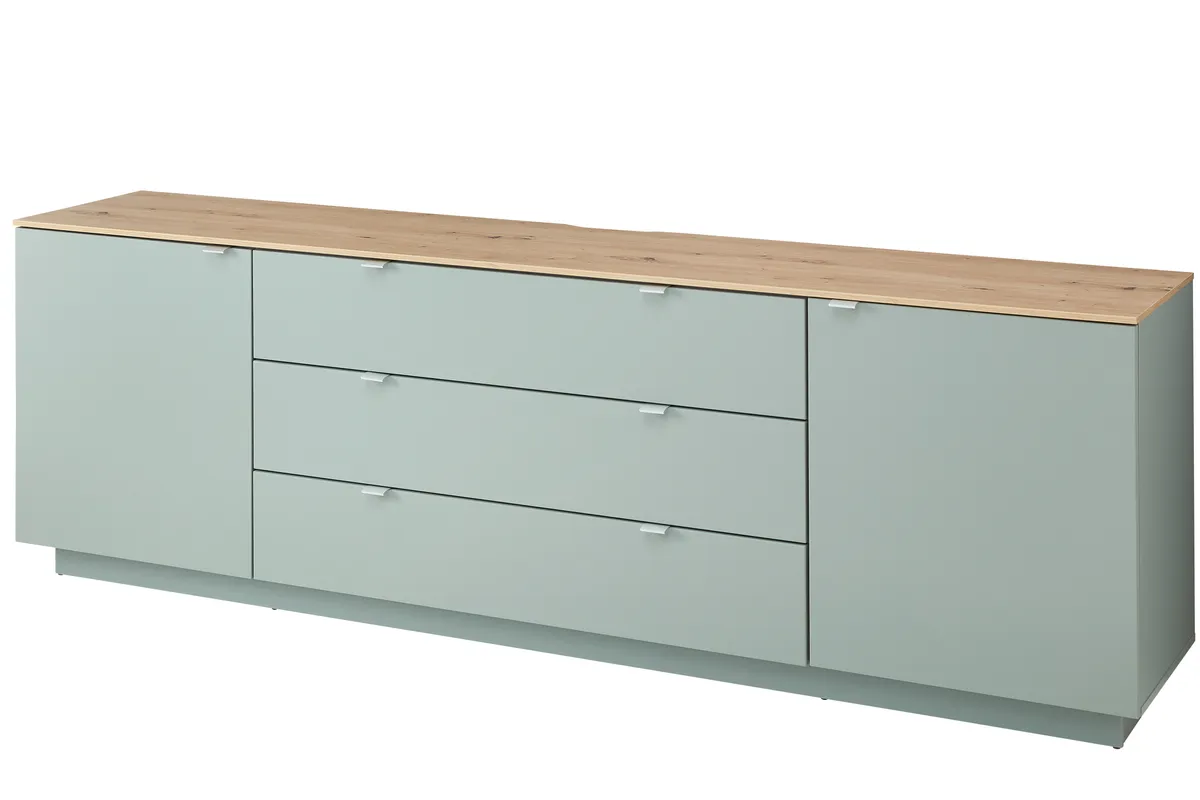 TV-Sideboard - Schilf, Eiche Dekor