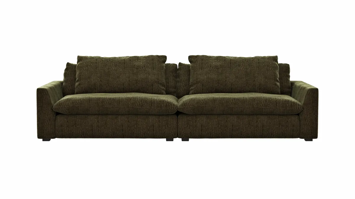 Sofa Ulf - 3,5-Sitzer, Cord, Moos