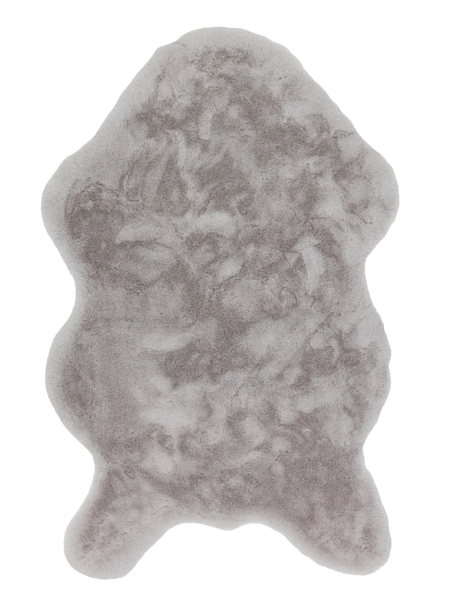 Kunstfell - BL ca. 60x90 cm - Silberfarben