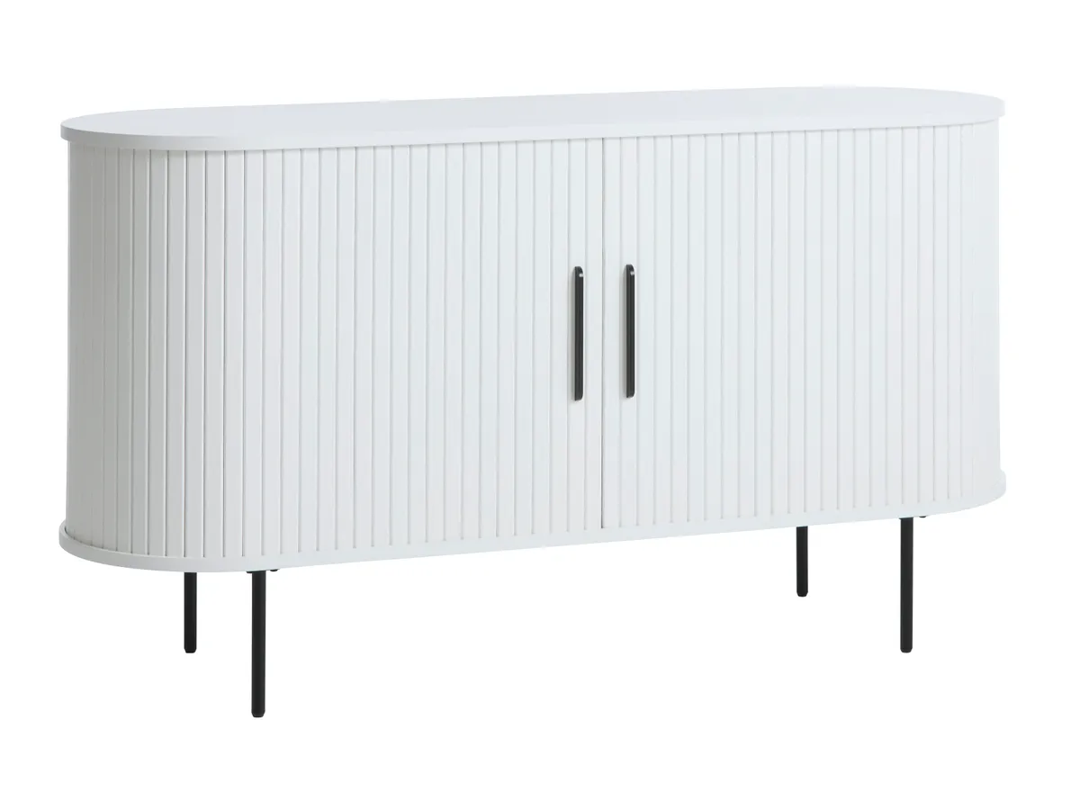 Sideboard - B ca. 120 cm, Eiche Furnier, Weiß
