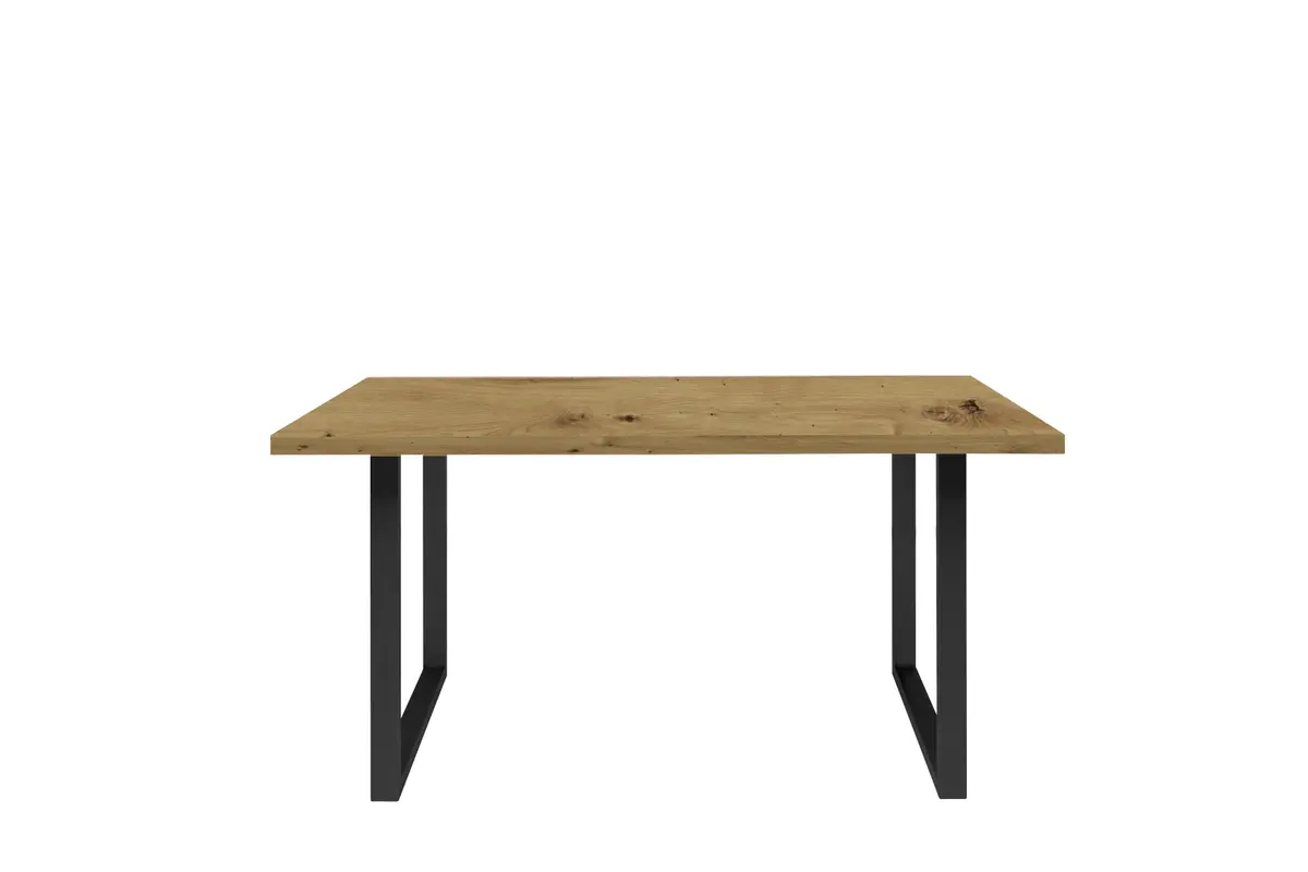 Esstisch - LB ca. 140x90 cm, Eiche Nachbildung, Schwarz