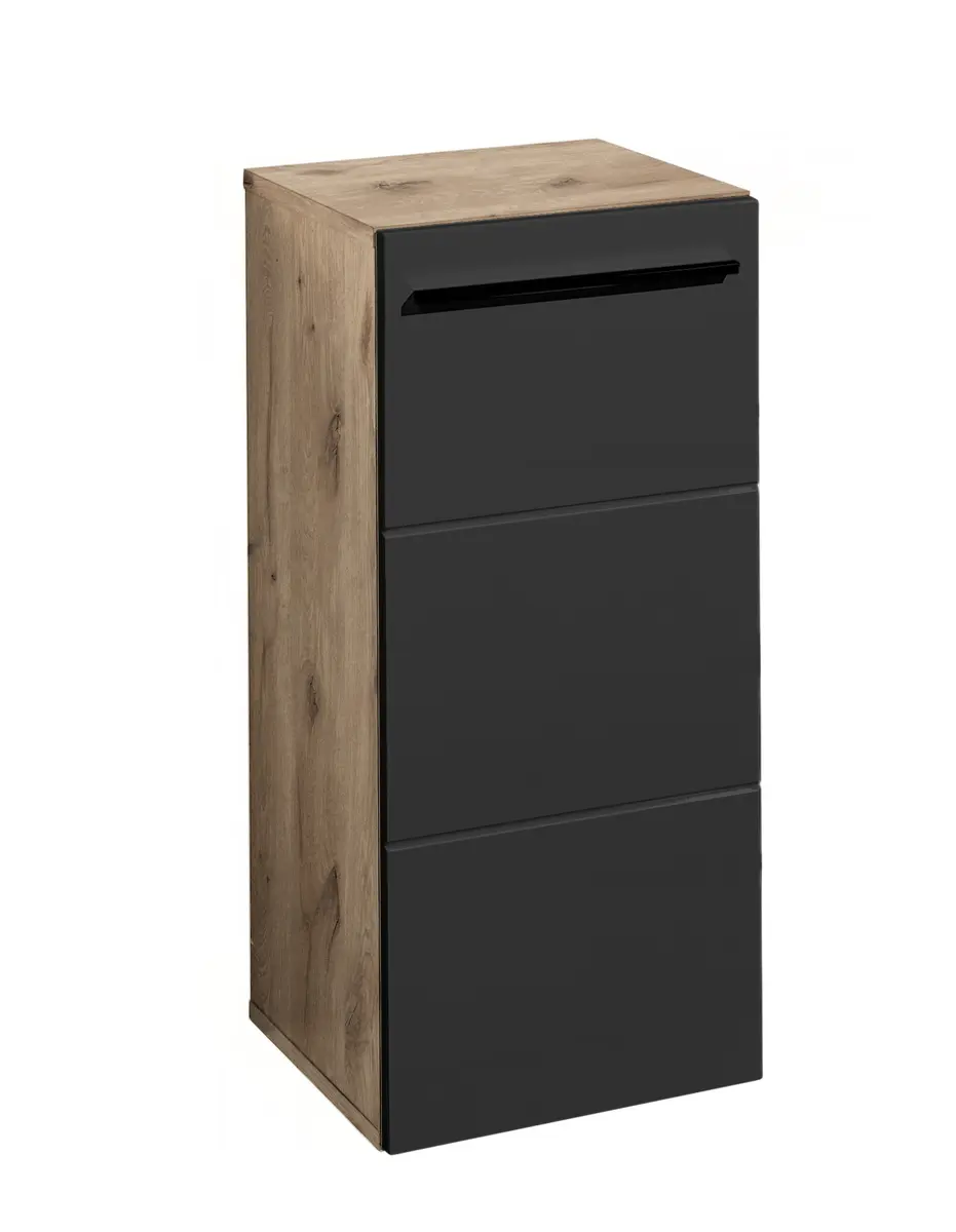 Kommode- Vintage Holz, Schwarz, Matt, Tiefzieh