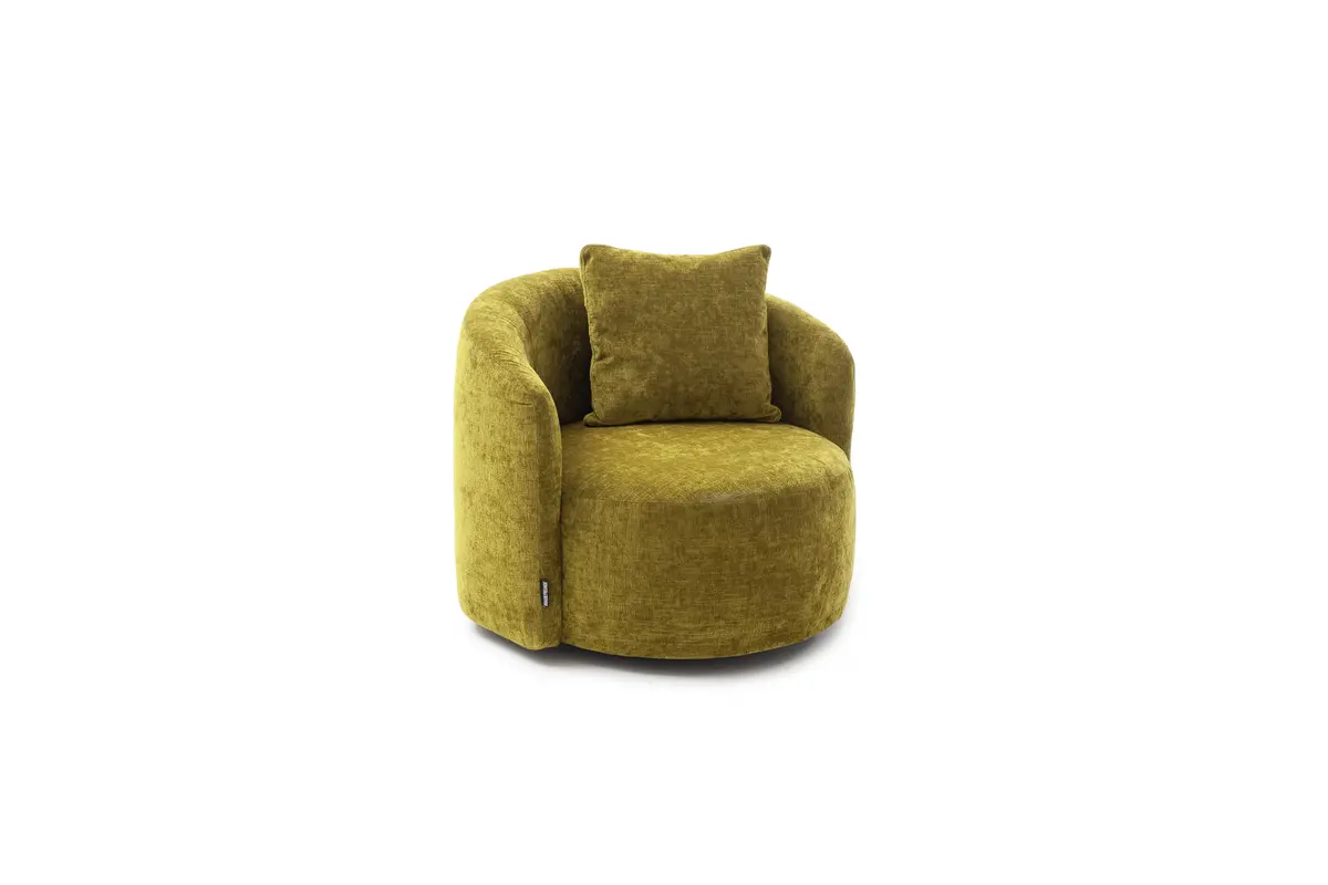 Drehsessel Valdis - Stoff, Mustard